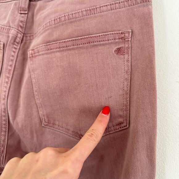 Madewell 9” High Riser Skinny Skinny Crop Jeans in Pink  G1592 - Picture 6 of 8